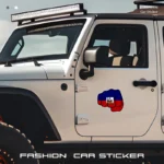 Haitian Flag Fist Durable Vinyl Decal - Waterproof Sticker For Cars, Laptops, Windows & Helmets