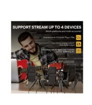 Interfaz de audio con mezclador DJ y tarjeta de sonido, Maonocaster Lite portátil todo en uno estudio de producción de podcast - Imagen 4