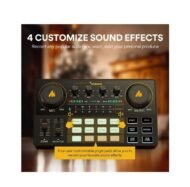 Interfaz de audio con mezclador DJ y tarjeta de sonido, Maonocaster Lite portátil todo en uno estudio de producción de podcast - Imagen 5