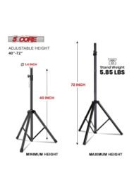 Universal 6FT Speaker Stand Set (2-Pack) with Carry Bag - Image 9