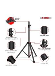Universal 6FT Speaker Stand Set (2-Pack) with Carry Bag - Image 6
