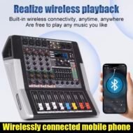 Professional 4-Channel Audio Mixer with Bluetooth, USB & Digital DSP - Image 3