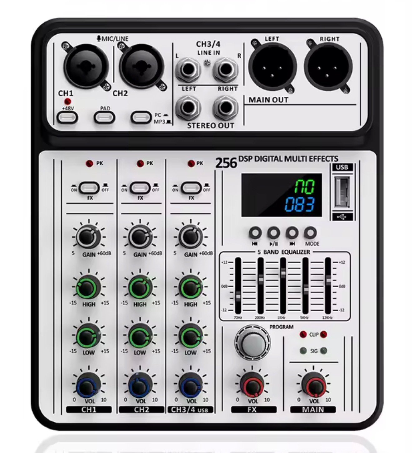 Screenshot Professional 4-Channel 256 DSP Audio Mixer - Image 1