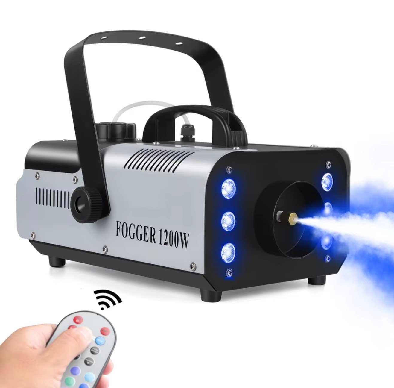 Screenshot 1200W Fog Machine with 6 LED Lights & Remote Control - Image 1