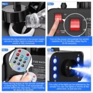 1200W Fog Machine with 6 LED Lights & Remote Control - Image 2