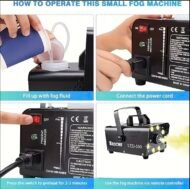 LED-500 Fog Machine with Colorful LED Lights + Wired Remote - Image 4