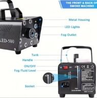 LED-500 Fog Machine with Colorful LED Lights + Wired Remote - Image 6